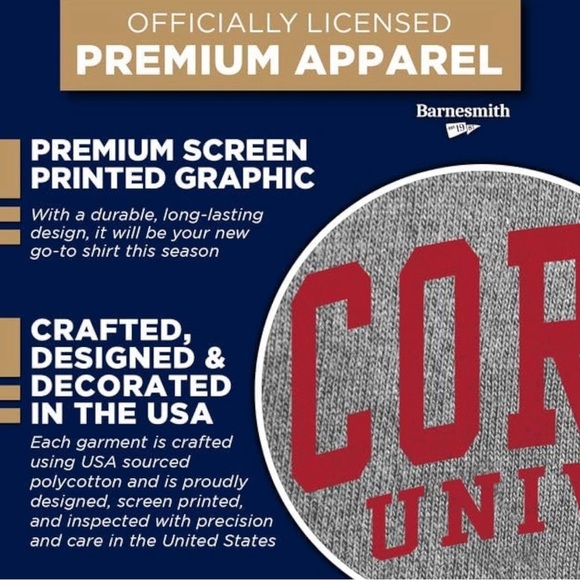NEW!!! Cornell University Unisex | Men's T-Shirt - Large - Picture 3 of 8